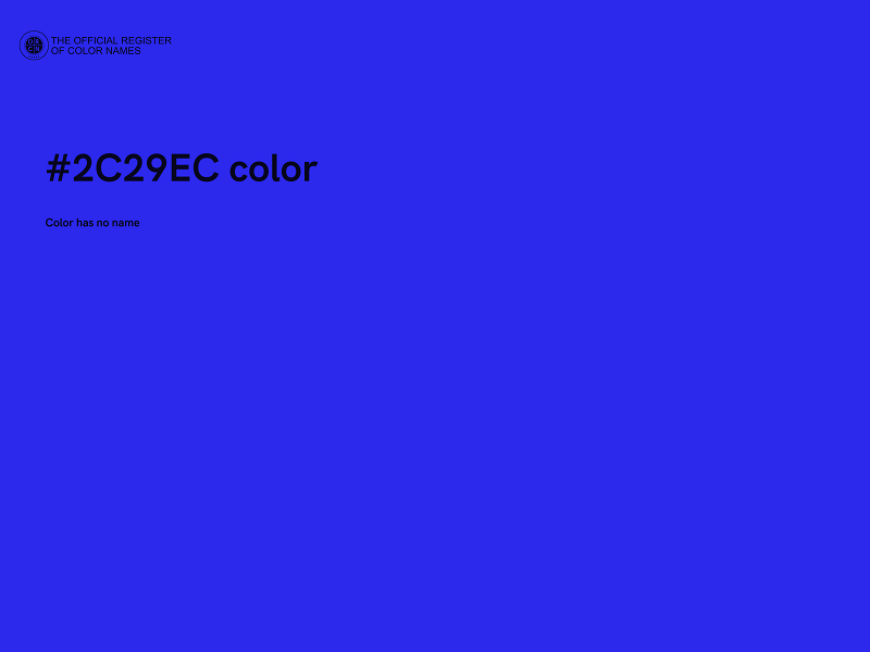 #2C29EC color image