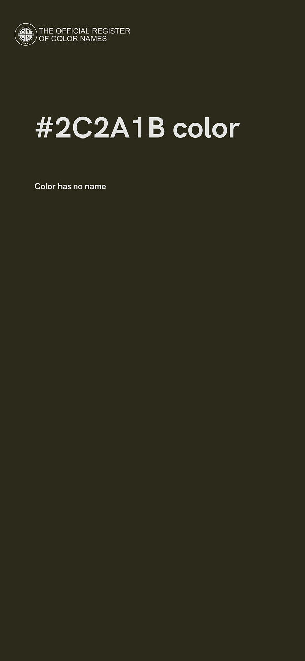 #2C2A1B color image