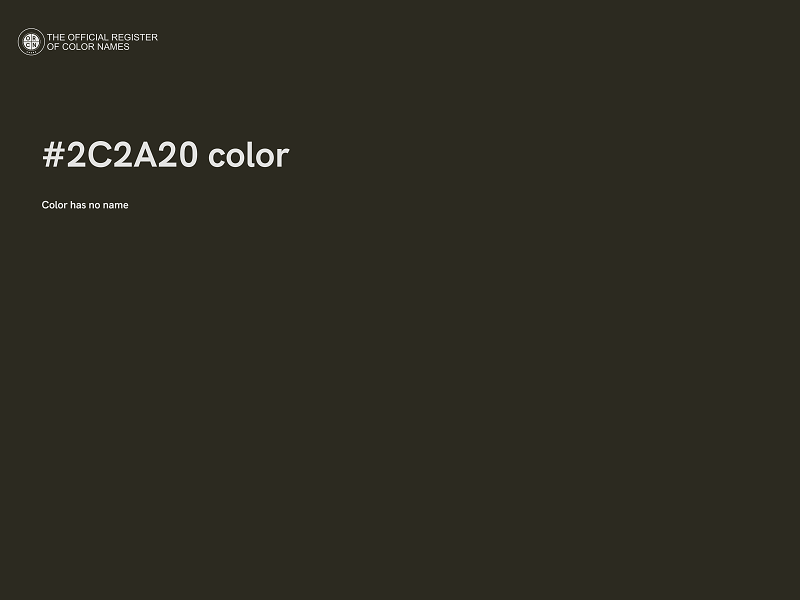 #2C2A20 color image