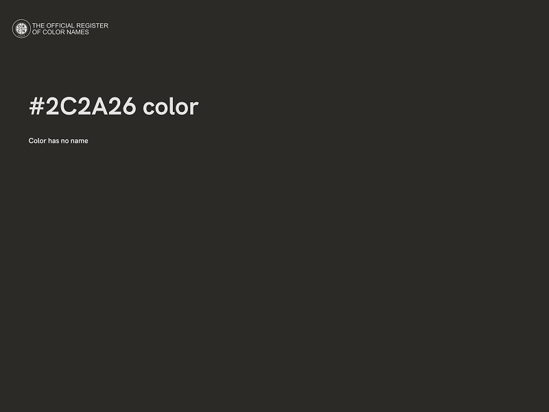 #2C2A26 color image