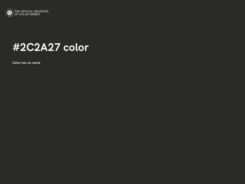 #2C2A27 color image