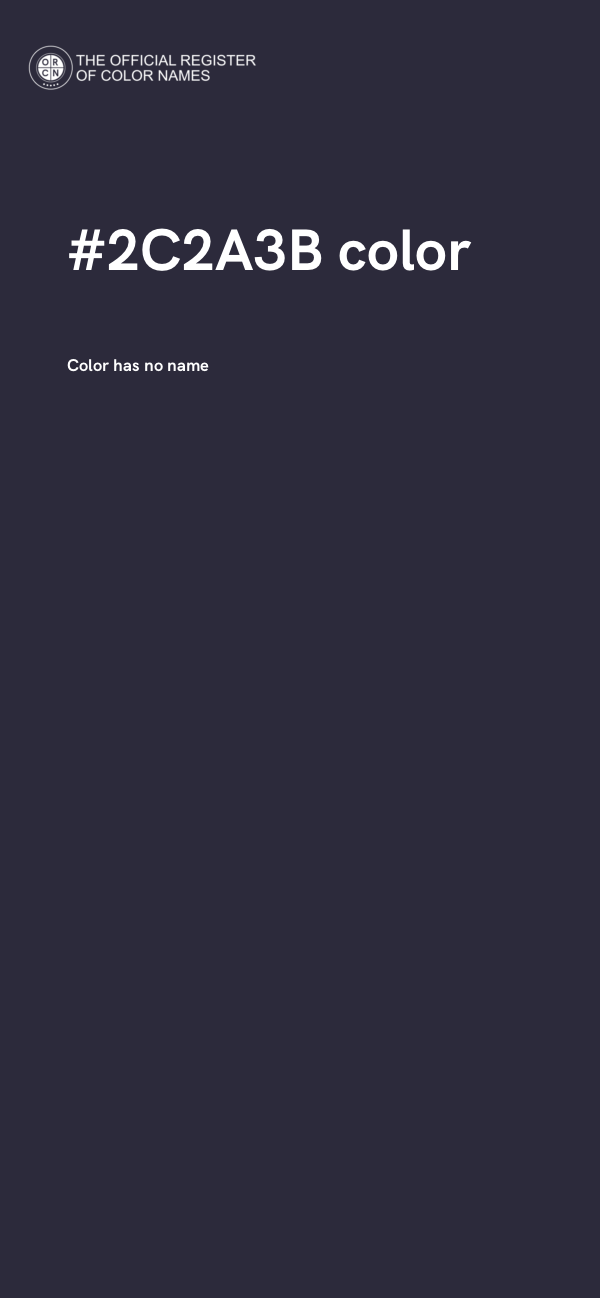 #2C2A3B color image