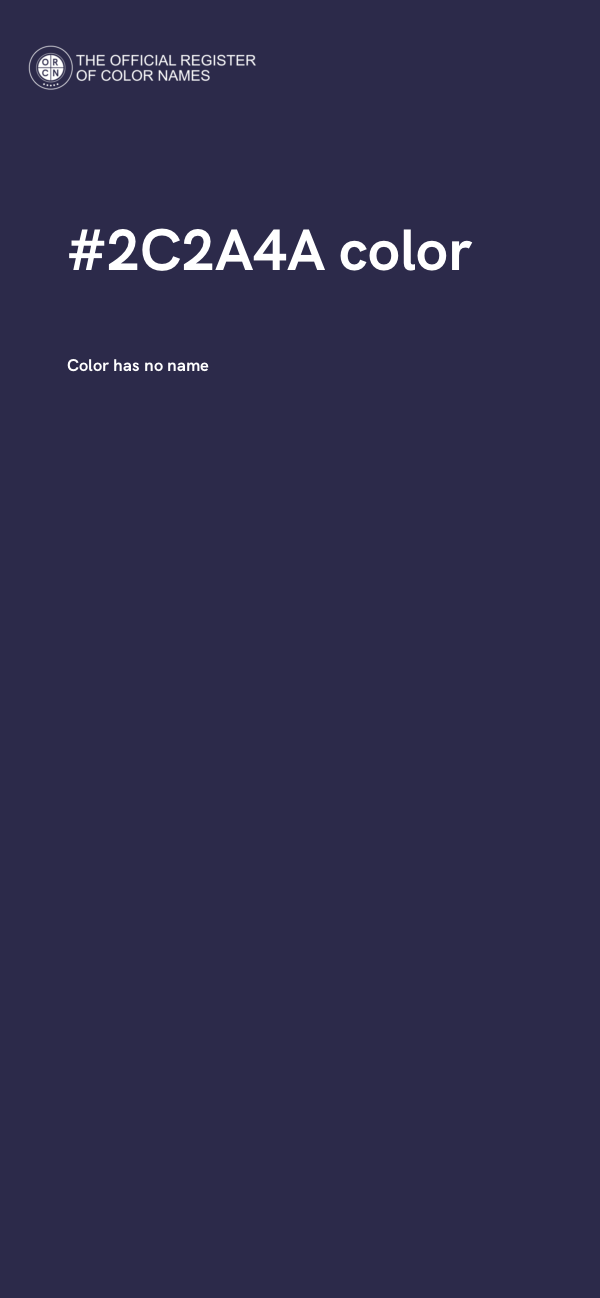 #2C2A4A color image