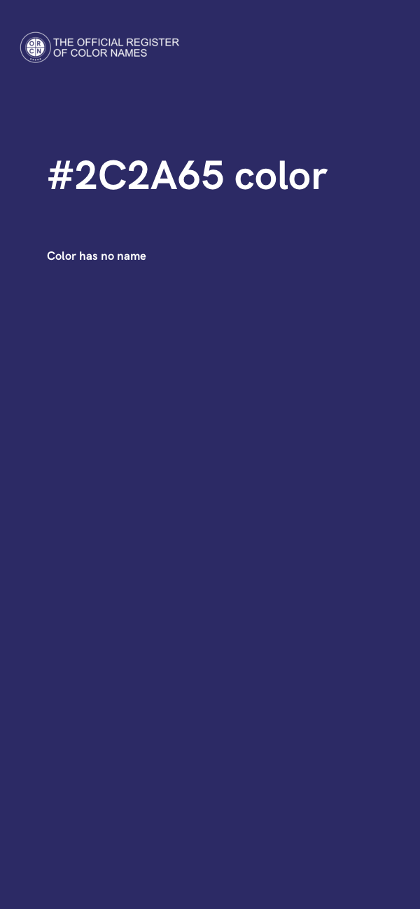 #2C2A65 color image