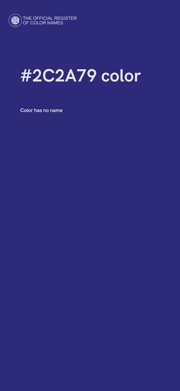 #2C2A79 color image