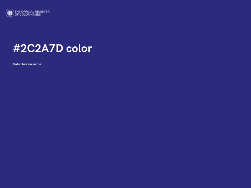 #2C2A7D color image