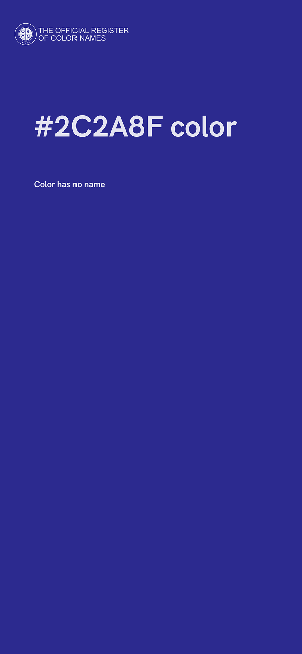 #2C2A8F color image
