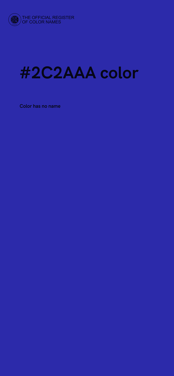 #2C2AAA color image