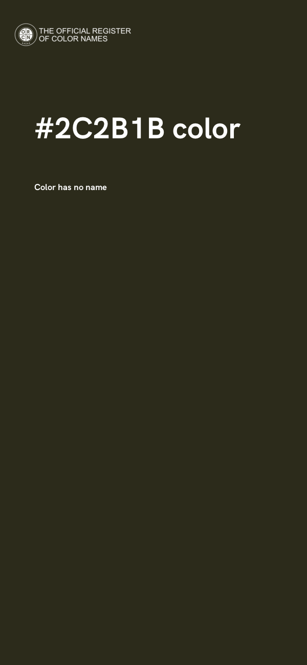 #2C2B1B color image