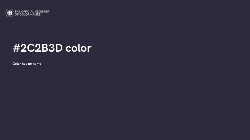 #2C2B3D color image