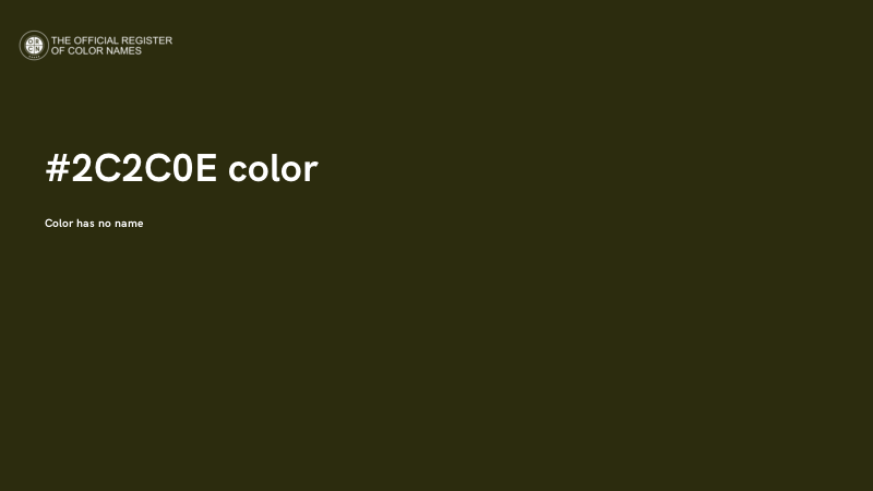 #2C2C0E color image