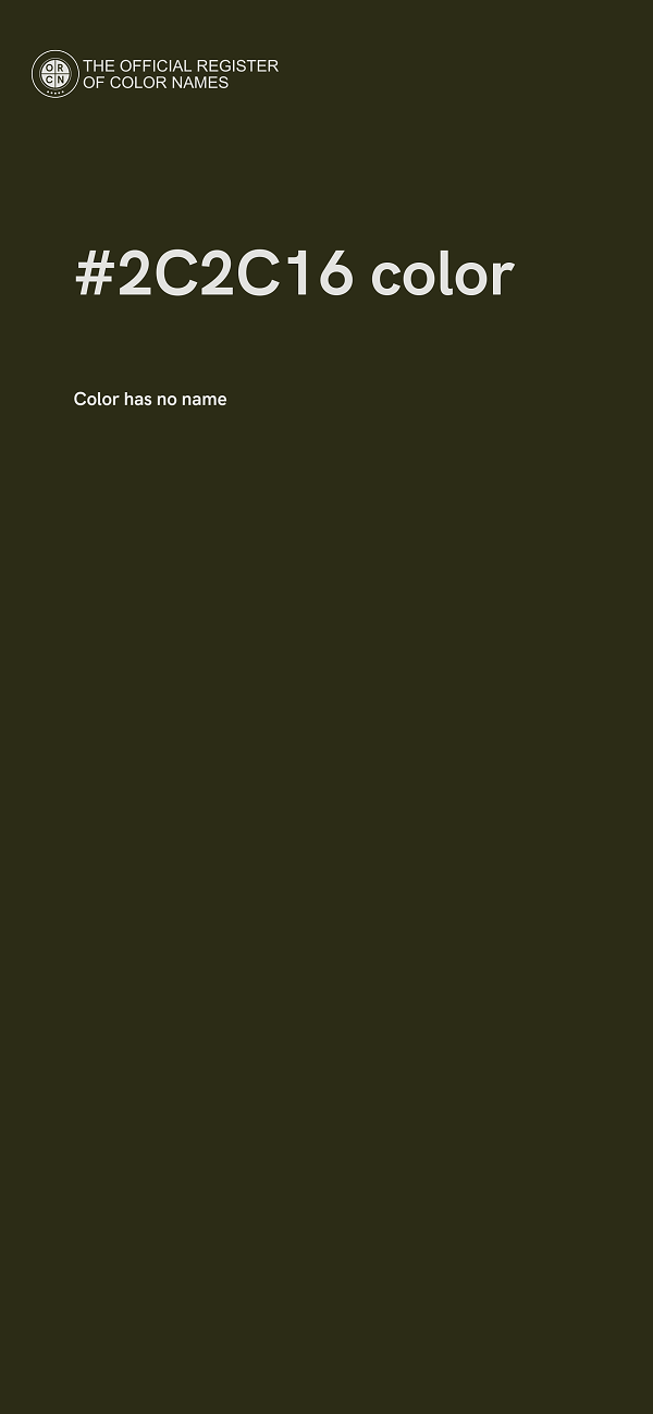 #2C2C16 color image