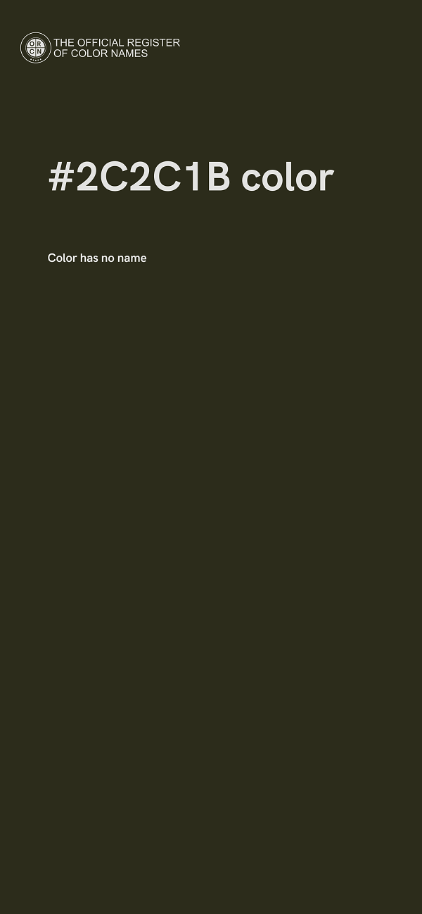 #2C2C1B color image