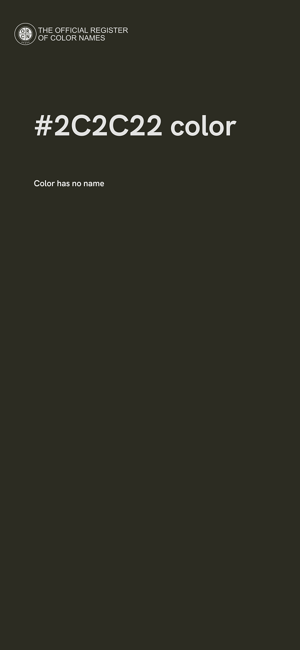 #2C2C22 color image