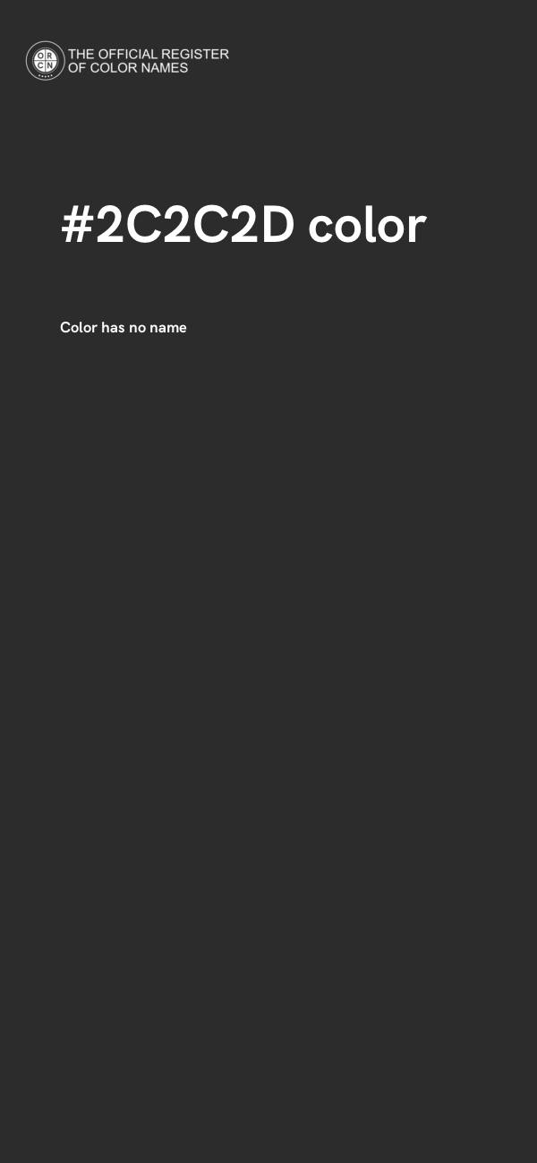 #2C2C2D color image