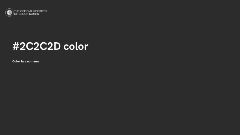 #2C2C2D color image