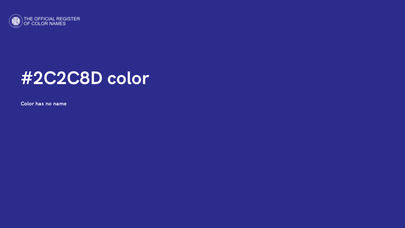 #2C2C8D color image