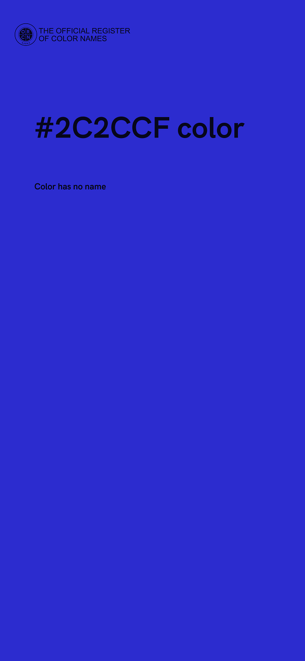 #2C2CCF color image