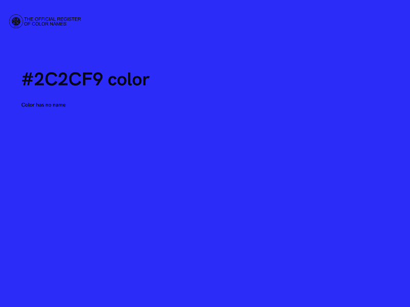 #2C2CF9 color image