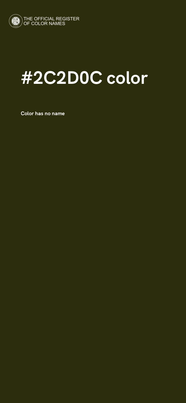 #2C2D0C color image