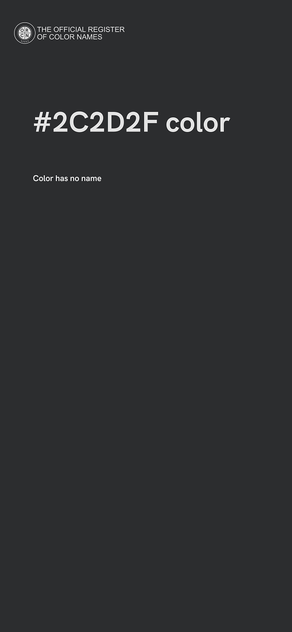 #2C2D2F color image