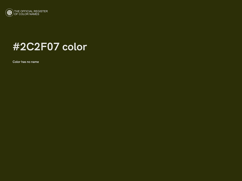 #2C2F07 color image