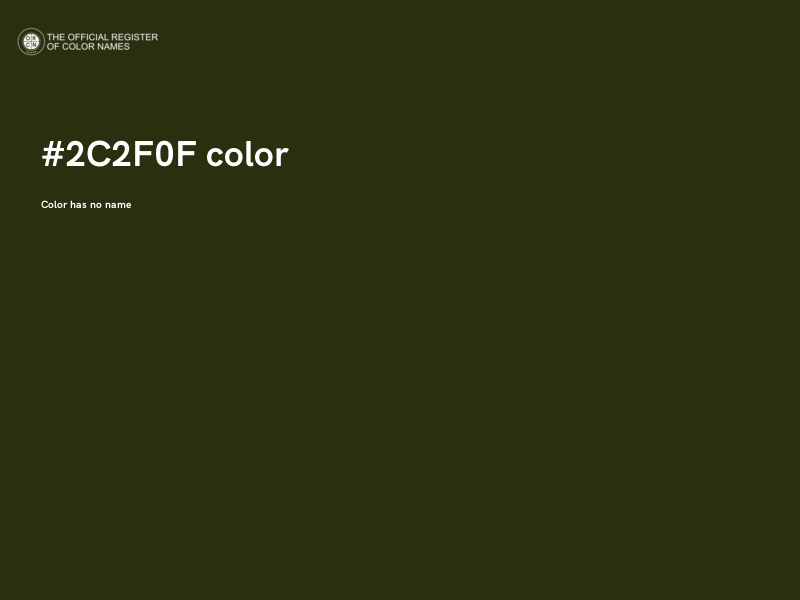 #2C2F0F color image