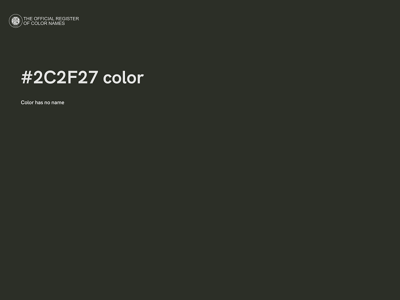 #2C2F27 color image