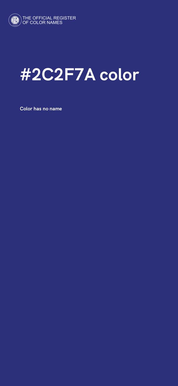 #2C2F7A color image