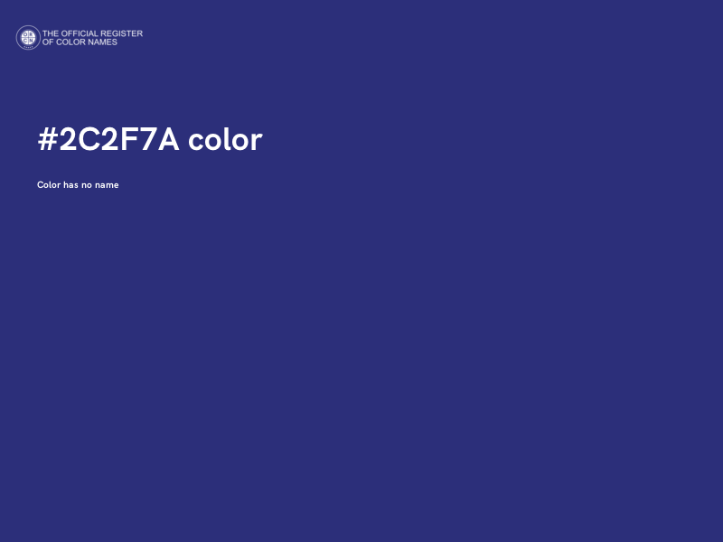 #2C2F7A color image