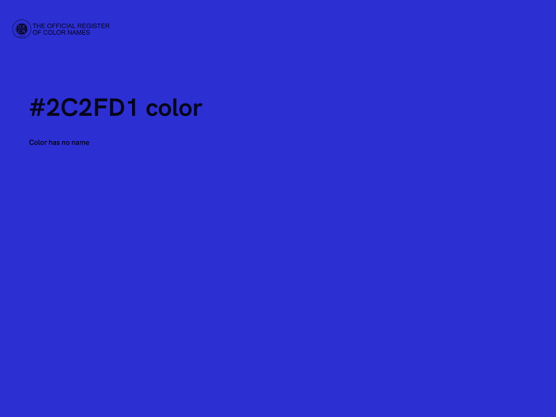 #2C2FD1 color image