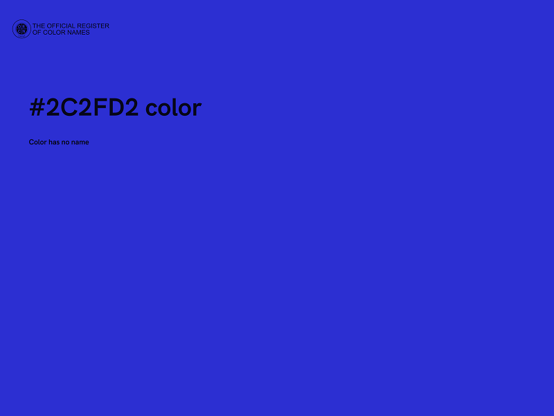 #2C2FD2 color image