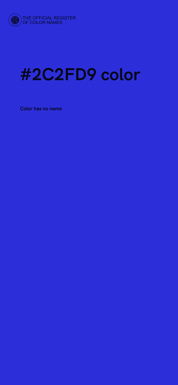 #2C2FD9 color image