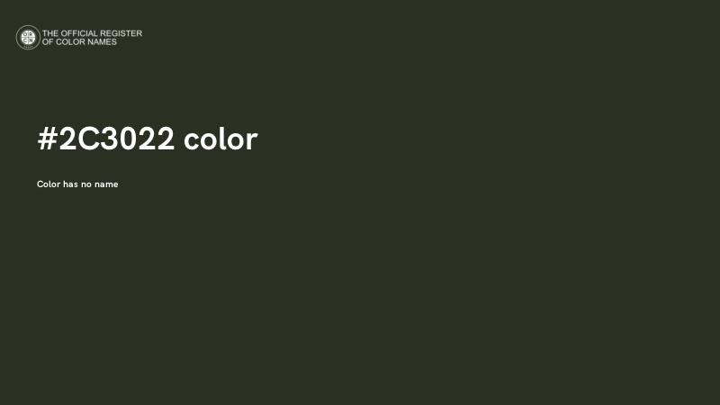 #2C3022 color image