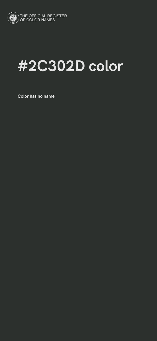 #2C302D color image