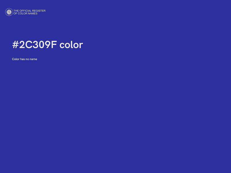 #2C309F color image