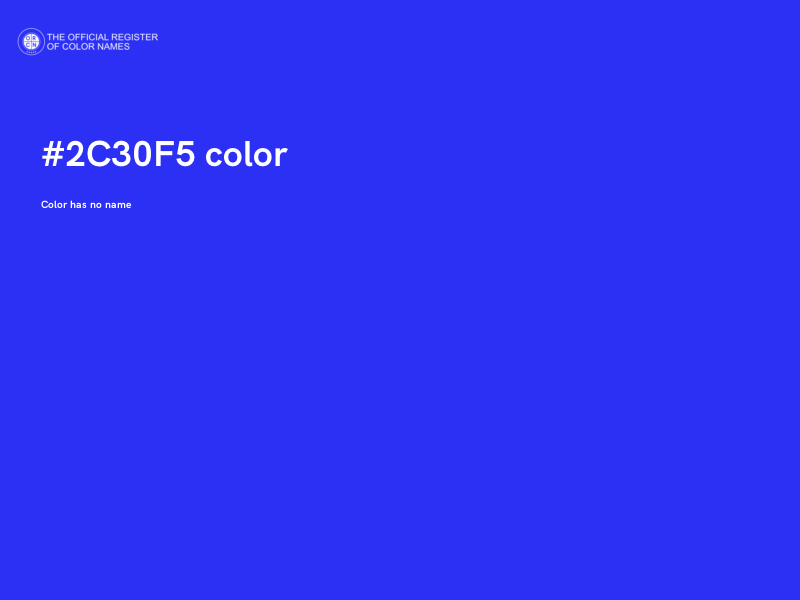 #2C30F5 color image