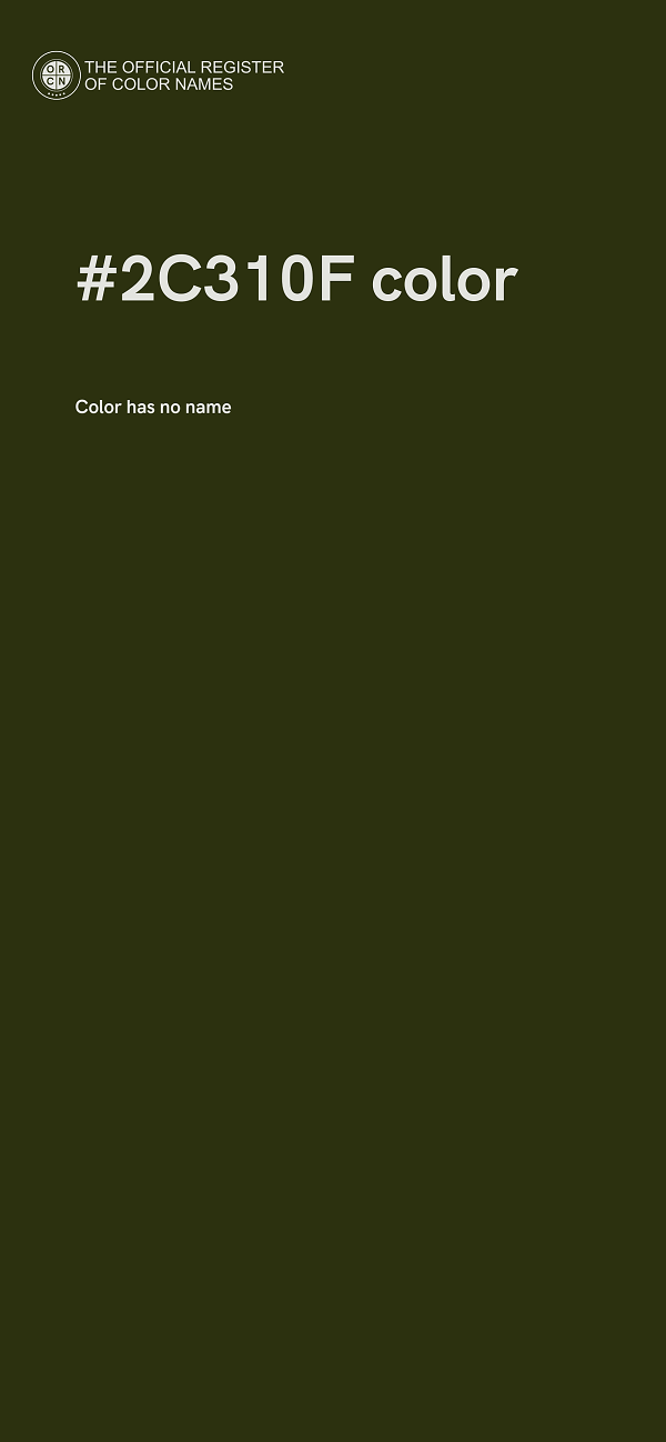 #2C310F color image
