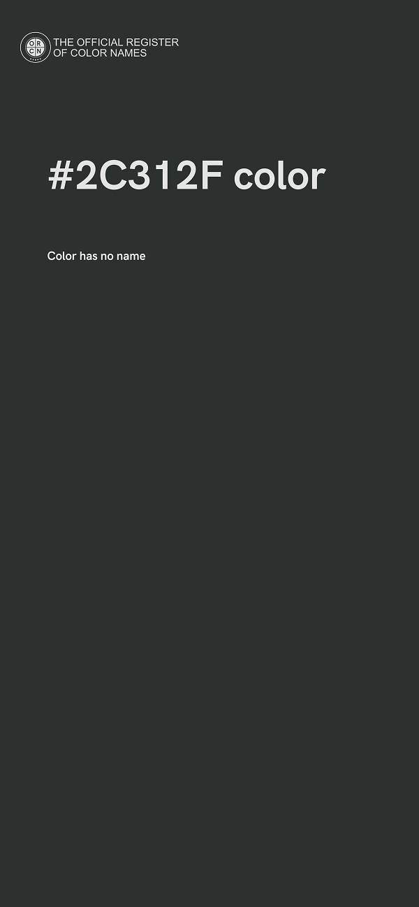 #2C312F color image