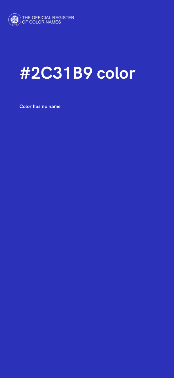 #2C31B9 color image