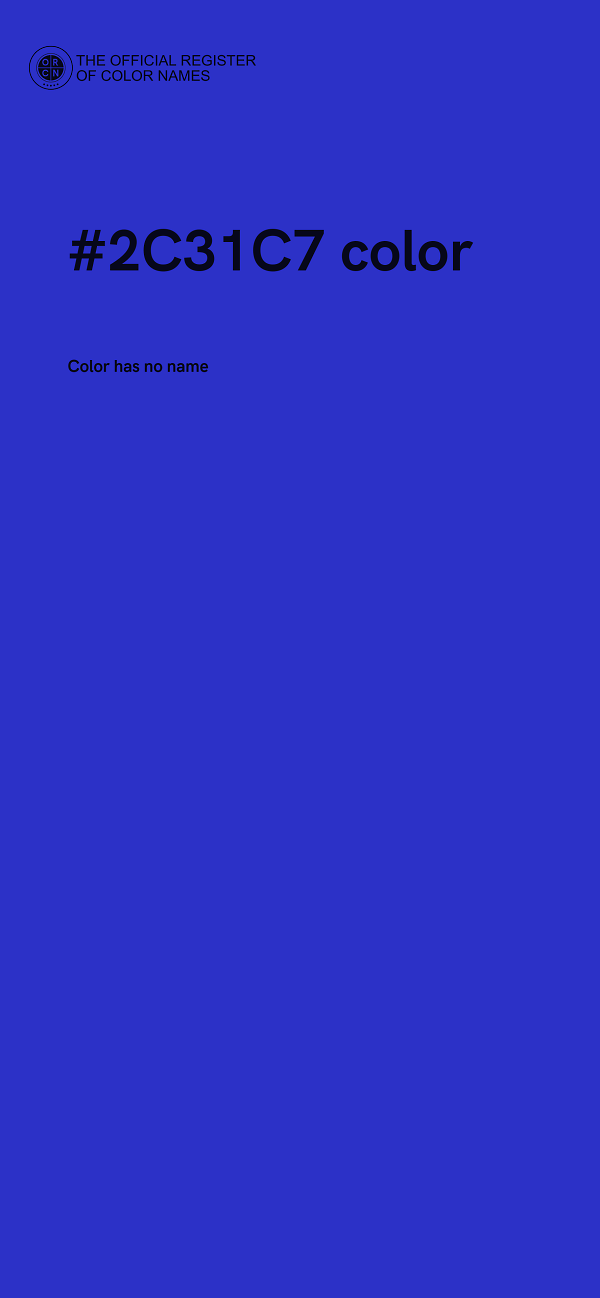 #2C31C7 color image
