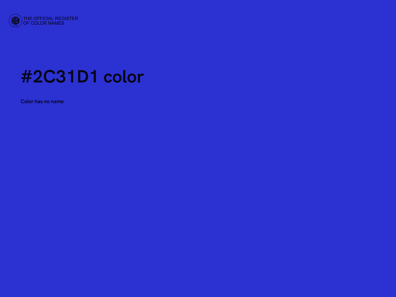 #2C31D1 color image