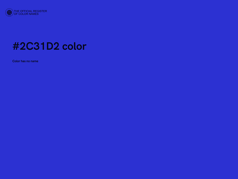 #2C31D2 color image