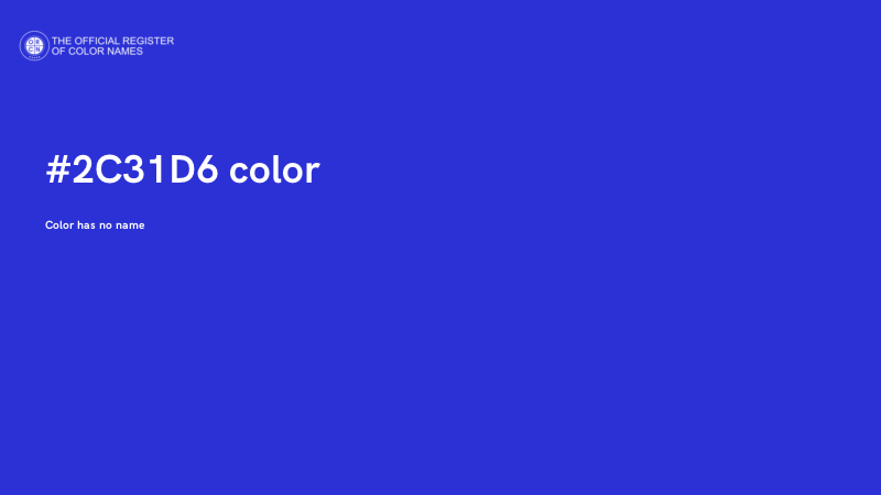 #2C31D6 color image