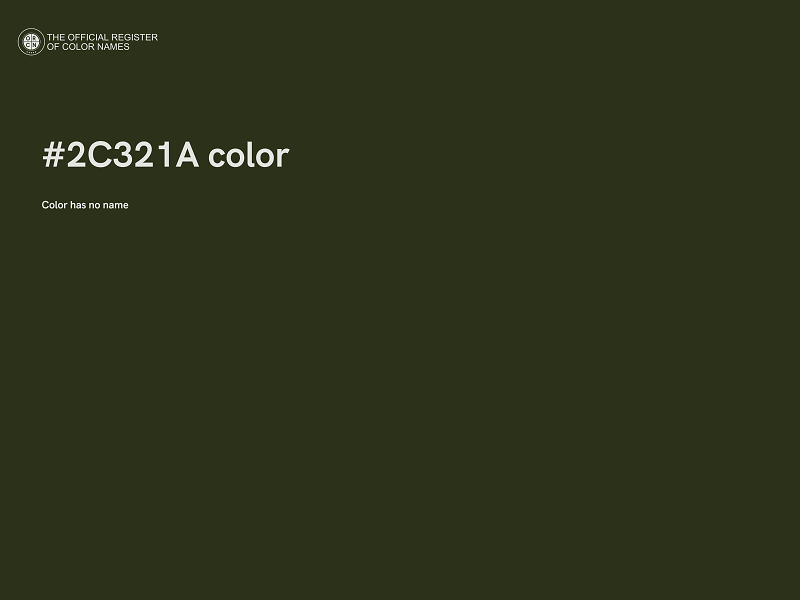 #2C321A color image