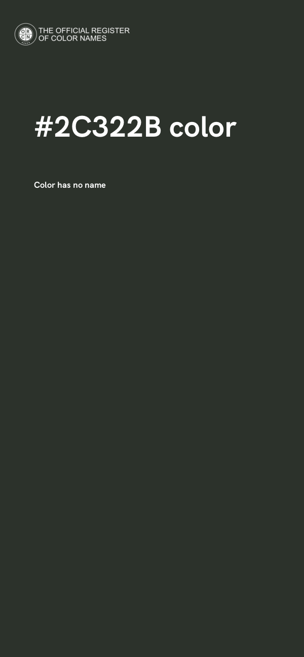 #2C322B color image