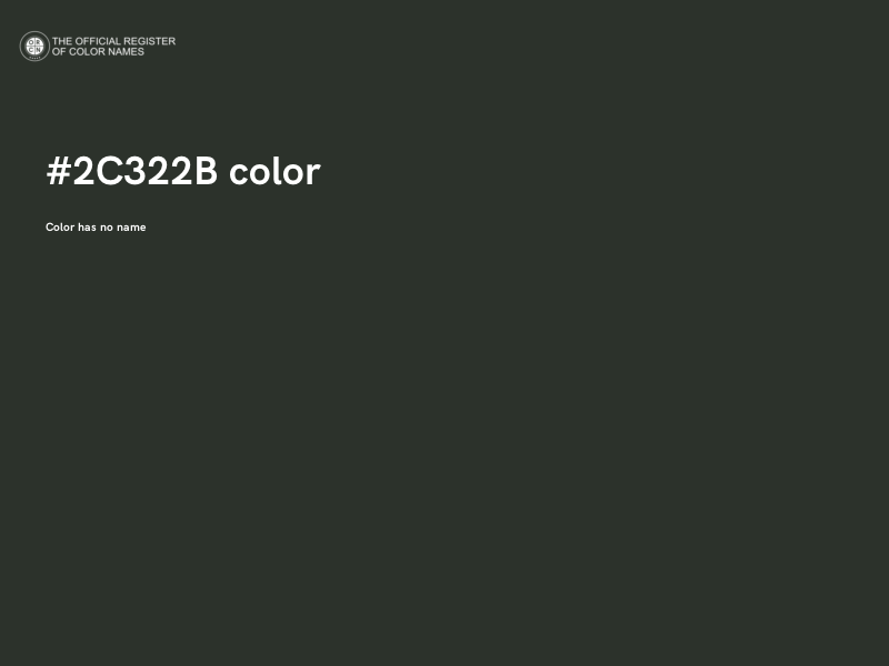 #2C322B color image
