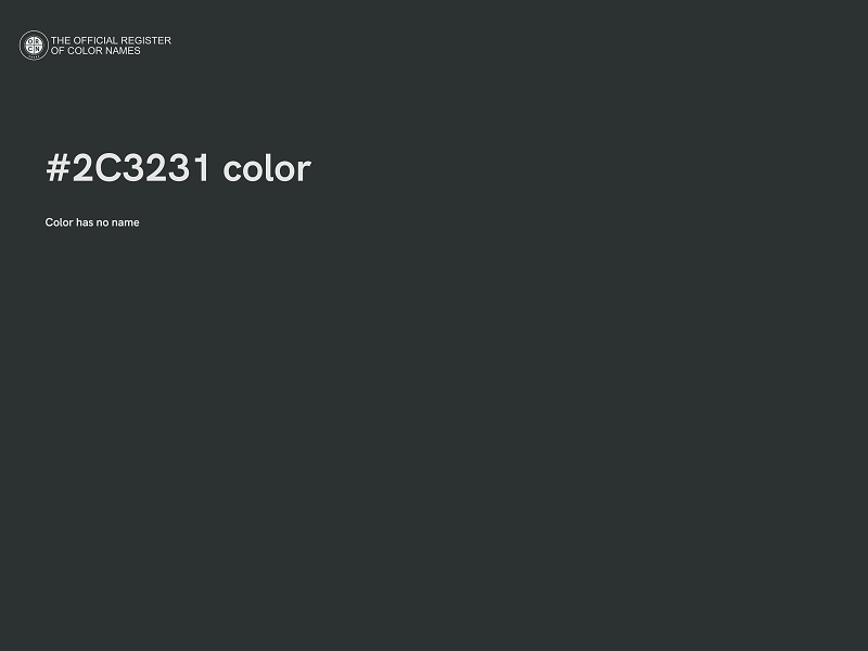 #2C3231 color image