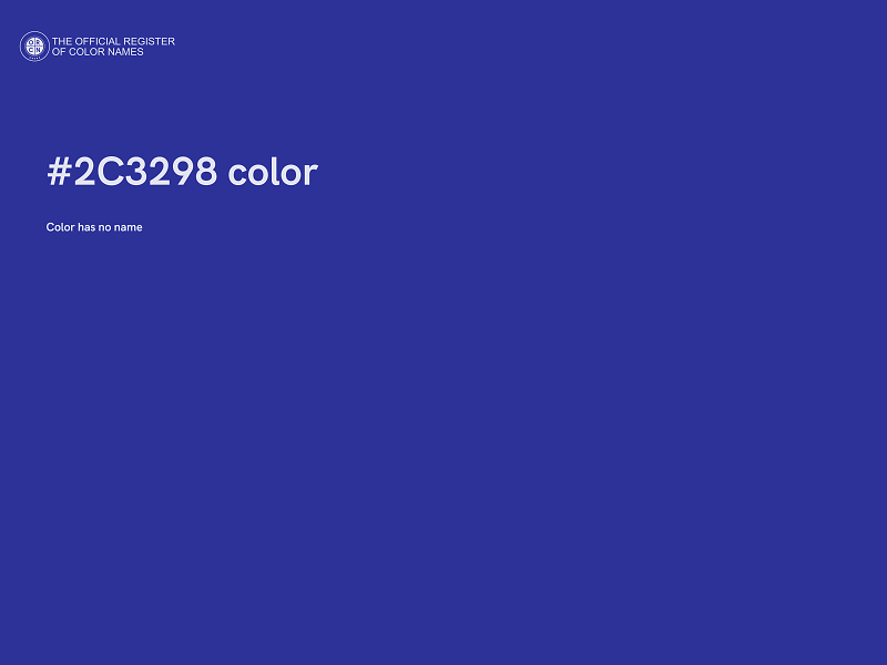 #2C3298 color image
