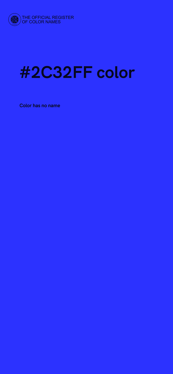 #2C32FF color image